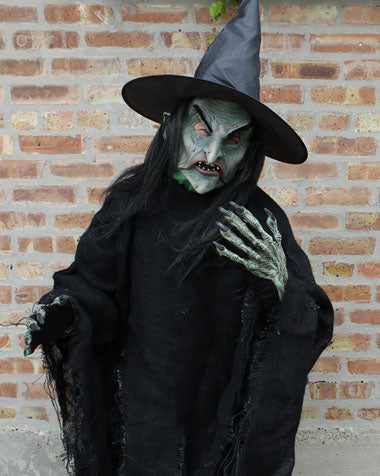 Ultimate Witch Costume Kit with Green Old Hag Witch Mask, Rotting Shir - Zagone Studios, LLC